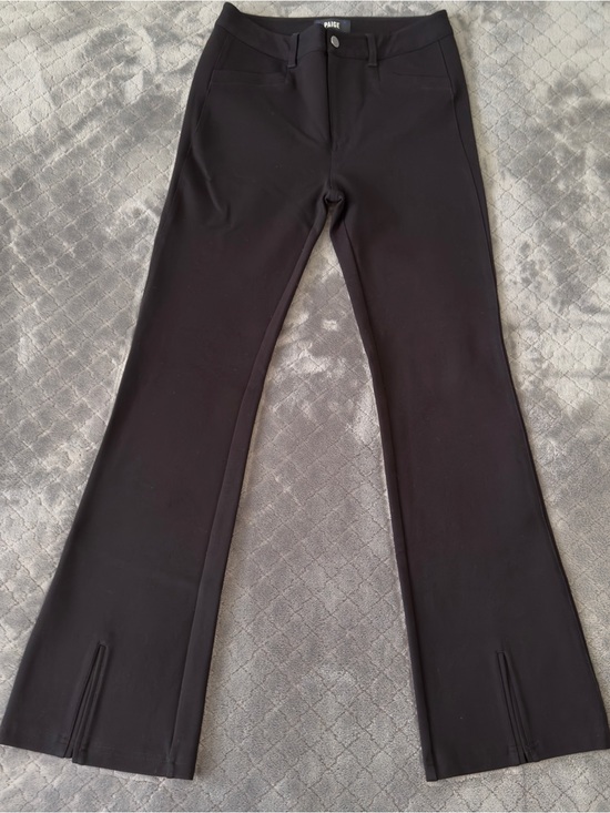 PAIGE Pants - PAIGE Women’s Black Dress Pants Size 28W 31L Winona Slit Hem High Rise Flare